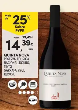 Continente quinta nova reserva, touriga nacional, douro, tinto promoção