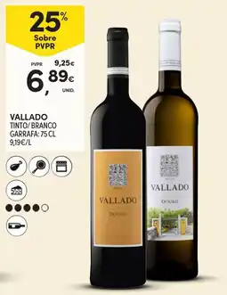 Continente Vallado tinto/branco promoção