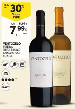 Continente ventozelo reserva, tinto/branco promoção