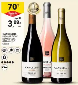 Continente Cancellus premium tinto branco rosé promoção