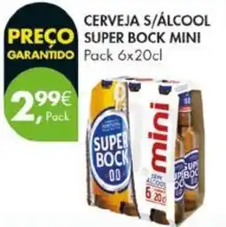 Pingo Doce Cerveja s/alcool super bock mini promoção