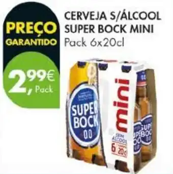 Pingo Doce Cerveja s/alcool super bock mini promoção