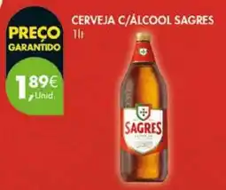 Pingo Doce Cerveja c/álcool sagres promoção