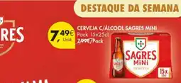Pingo Doce cerveja c/álcool sagres mini promoção