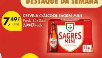 Pingo Doce Cerveja c/álcool sagres mini promoção