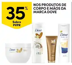 Continente Nos produtos de corpo e mãos da marca dove promoção