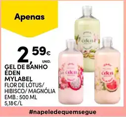 Continente gel de banho eden mylabel promoção
