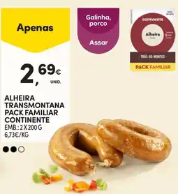 Continente Alheira transmontana pack familiar continente promoção