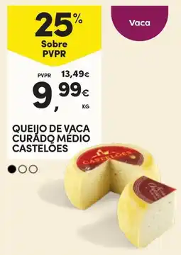 Continente queijo de vaca curado medio castelões promoção