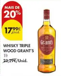 Pingo Doce Whisky triple wood grant's promoção