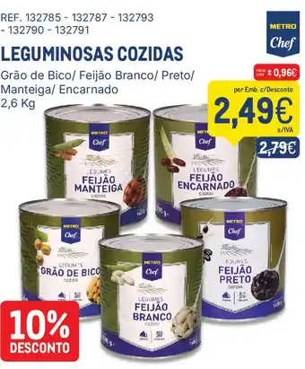 Leguminosas cozidas metro chef