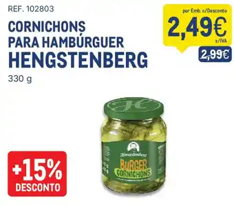 Cornichons para hambúrguer hengstenberg