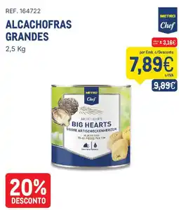 Makro Alcachofras grandes metro chef promoção