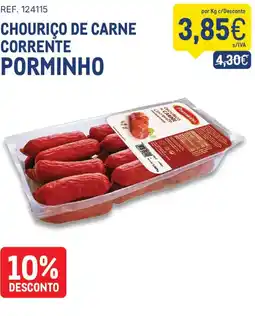 Makro Chouriço de carne corrente porminho promoção