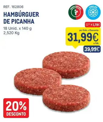 Makro Hambúrguer de picanha promoção