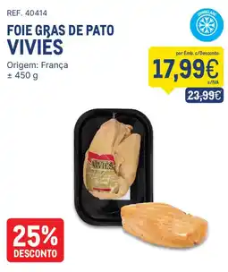 Makro Foie gras de pato vivies promoção