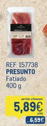 Makro Presunto fatiado promoção