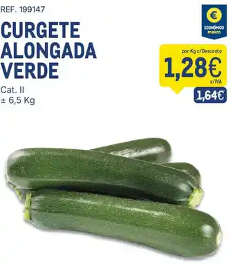 Makro curgete alongada verde promoção