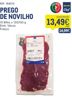 Makro Prego de novilho metro chef promoção
