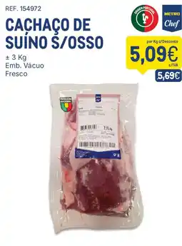 Makro Cachão de suíno s/ossos metro chef promoção