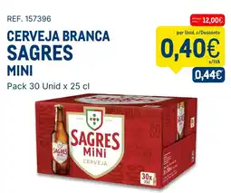 Makro Cerveja branca sagres mini promoção