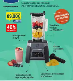 Makro Liquidificador profissional metro professional GBB1000 promoção