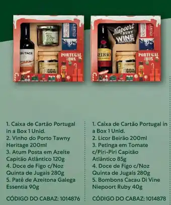Caixa de cartão portugal in a box