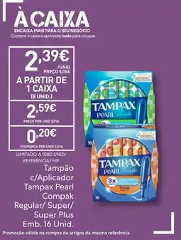 Recheio Tampão c/Aplicador Tampax Pearl Compak promoção