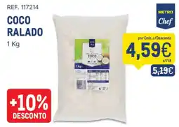 Makro Coco ralado metro chef promoção