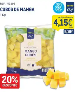 Makro Cubos de manga metro chef promoção