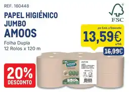 Makro papel higiênico jumbo amoos promoção