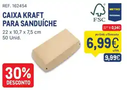 Makro Caixa kraft para sanduíche promoção