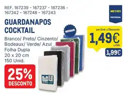 Makro Guardanapos cocktail promoção