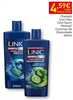 Recheio Champô Linic Men Cool Sport Mentol/Controlo de Oleosidade promoção