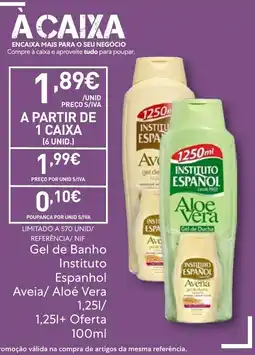 Recheio Gel de Banho Instituto Espanhol Aveia/ Aloé Vera promoção