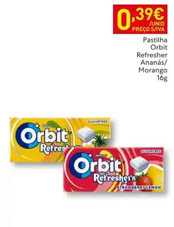 Recheio Pastilha Orbit Refresher Ananás/Morango promoção