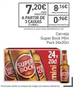 Recheio Cerveja Super Bock Mini promoção