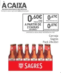 Recheio Cerveja Sagres promoção