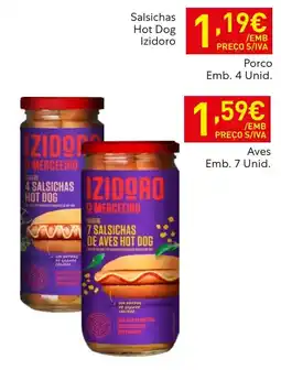 Recheio Salsichas hot dog izidoro promoção