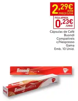 Recheio Cápsulas de Café Buondi promoção