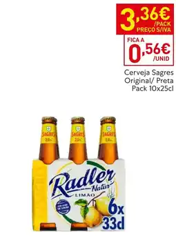 Recheio Cerveja Sagres Radler Natur Limão promoção