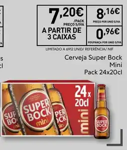 Recheio Cerveja Super Bock Mini promoção