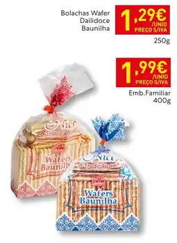 Recheio Bolachas Wafer Dailidoce Baunilha promoção