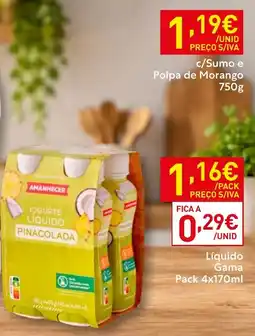 Recheio Iogurte líquido pinacolada promoção