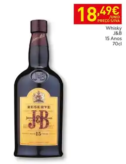 Recheio Whisky J&B promoção