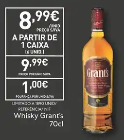 Recheio Whisky Grant's promoção