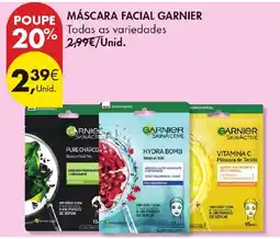 Pingo Doce Máscara facial garnier promoção