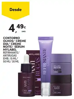 Continente Contorno olhos/creme dia/ creme noite/ sérum mylabel promoção