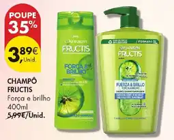 Pingo Doce Garnier Fructis champô força e brilho promoção