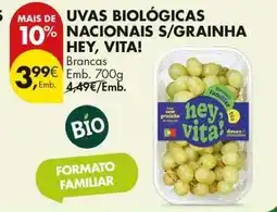 Pingo Doce Bio - uvas biologicas nacionals s/grainha promoção
